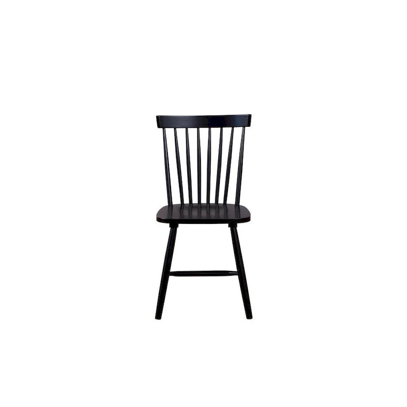 Silla de comedor, madera de caucho, respaldo Windsor - 19.5 L x 18 A x 34 H