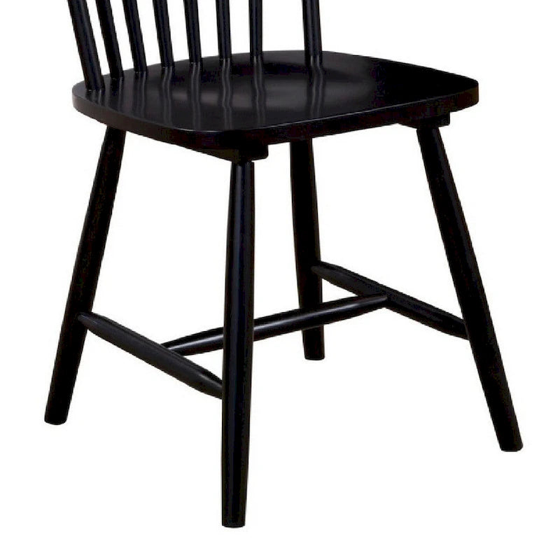 Silla de comedor, madera de caucho, respaldo Windsor - 19.5 L x 18 A x 34 H
