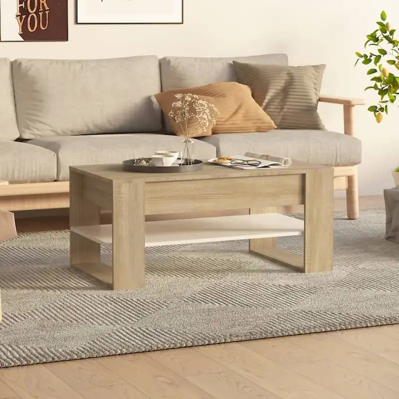 Mesa de centro multicolor 40.2x21.7x17.7 Madera de ingeniería