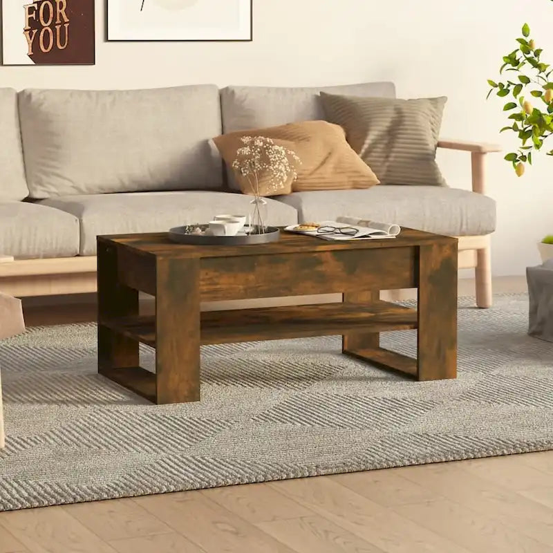 Mesa de centro multicolor 40.2x21.7x17.7 Madera de ingeniería