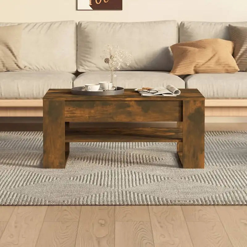 Mesa de centro multicolor 40.2x21.7x17.7 Madera de ingeniería