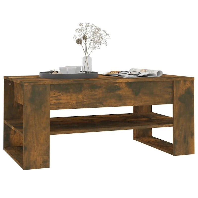 Mesa de centro multicolor 40.2x21.7x17.7 Madera de ingeniería