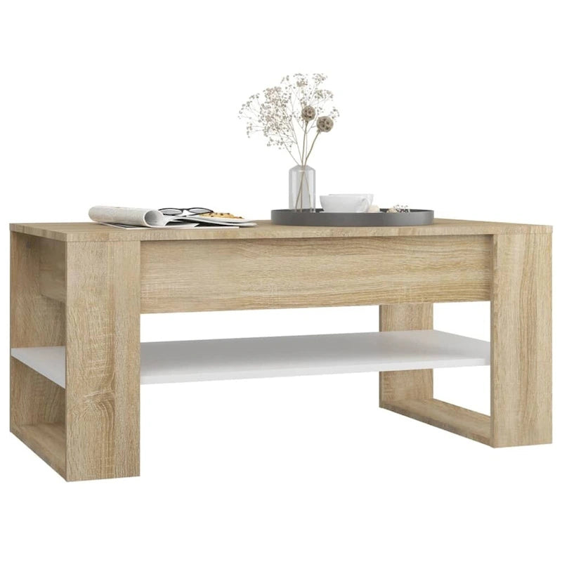 Mesa de centro multicolor 40.2x21.7x17.7 Madera de ingeniería