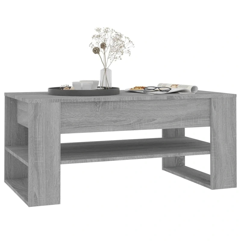 Mesa de centro multicolor 40.2x21.7x17.7 Madera de ingeniería