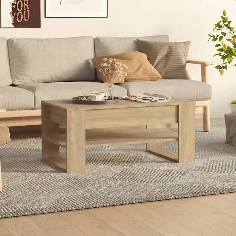 Mesa de centro multicolor 40.2x21.7x17.7 Madera de ingeniería