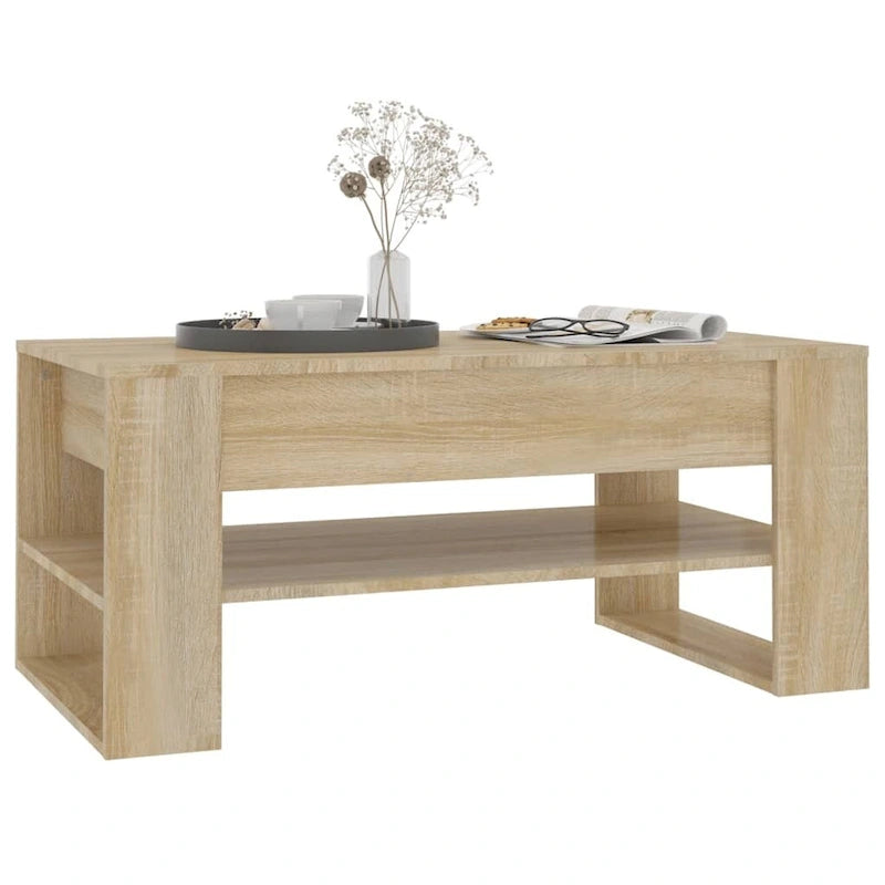 Mesa de centro multicolor 40.2x21.7x17.7 Madera de ingeniería