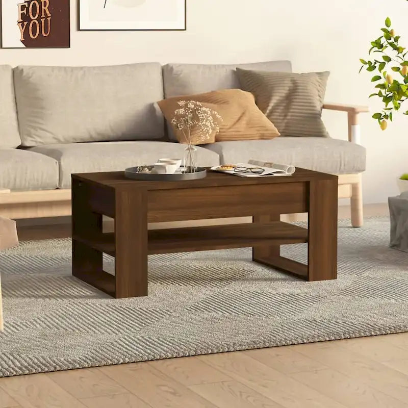 Mesa de centro multicolor 40.2x21.7x17.7 Madera de ingeniería