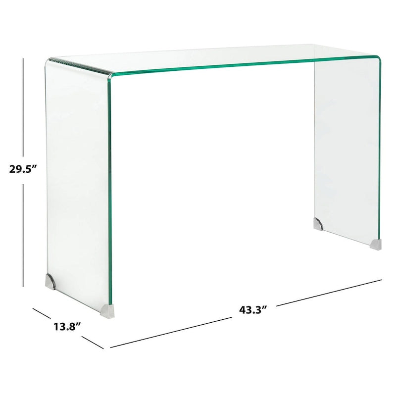 Mesa consola Jerri transparente - 43,3 x 13,8 x 29,5