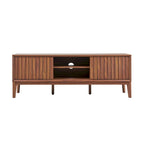 Mueble de TV Damien estilo rústico de 58 pulgadas con puerta corrediza y 3 espacios de almacenamiento
