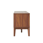 Mueble de TV Damien estilo rústico de 58 pulgadas con puerta corrediza y 3 espacios de almacenamiento