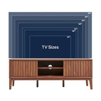 Mueble de TV Damien estilo rústico de 58 pulgadas con puerta corrediza y 3 espacios de almacenamiento