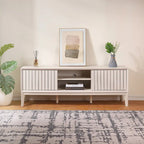 Mueble de TV Damien estilo rústico de 58 pulgadas con puerta corrediza y 3 espacios de almacenamiento