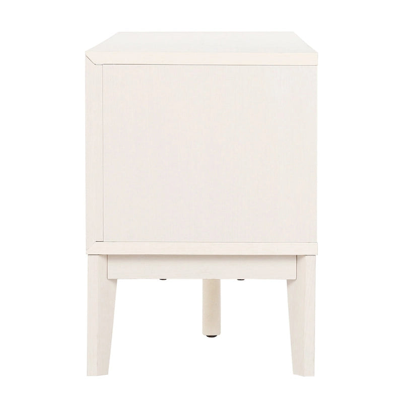 Mueble de TV Damien estilo rústico de 58 pulgadas con puerta corrediza y 3 espacios de almacenamiento