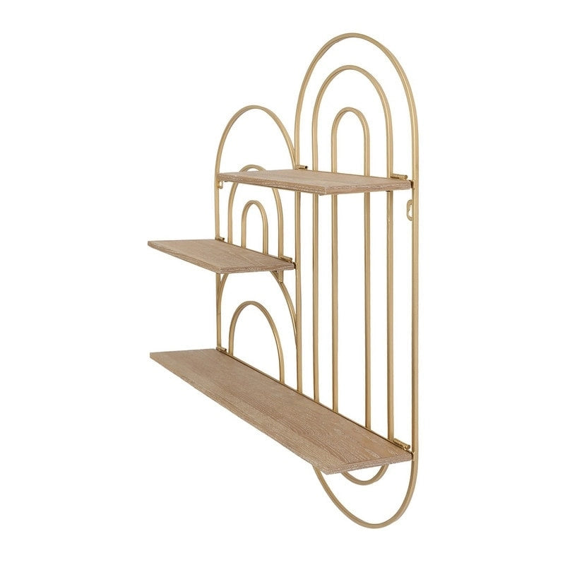 Estante de pared moderno ovalado de metal con niveles - 29A x 24AN x 5.5P
