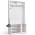 Mueble recibidor de 39.37" de ancho, banco de entrada 3 en 1 con perchero y zapatero