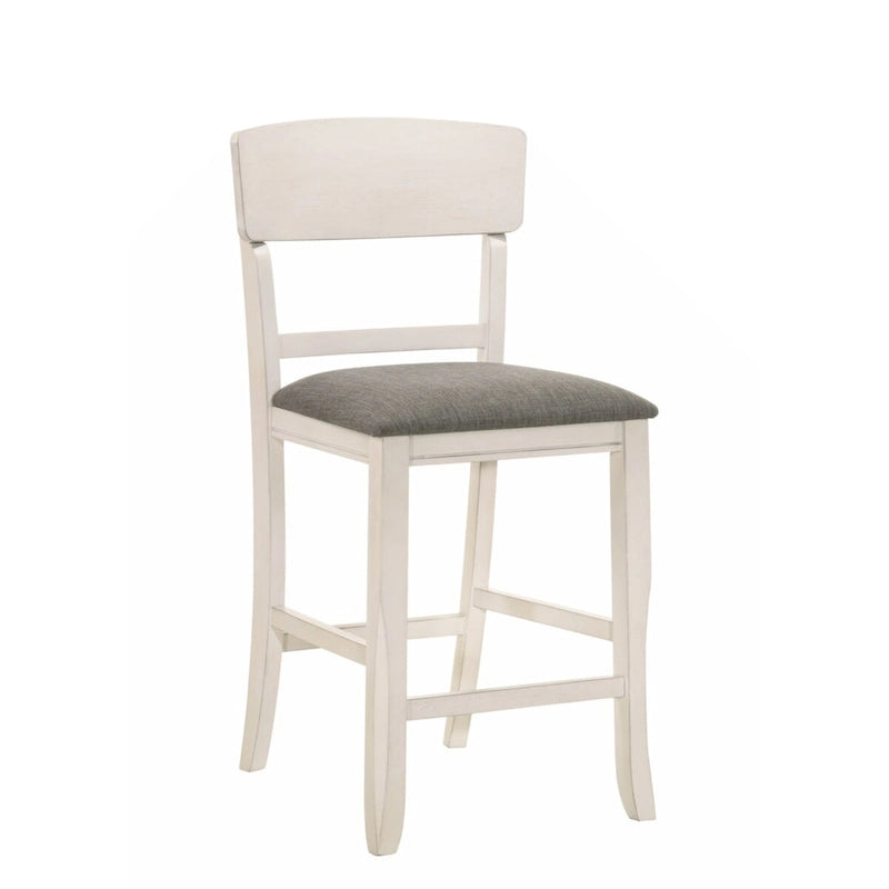 2 Sillas de Comedor de Altura de Encimera Tapizadas de Transición/Taburetes de Bar, Acabado Marrón, Muebles de Madera