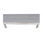 Mesa de sofá/servidor Solano de madera de caucho maciza sin acabar