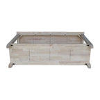Mesa de sofá/servidor Solano de madera de caucho maciza sin acabar