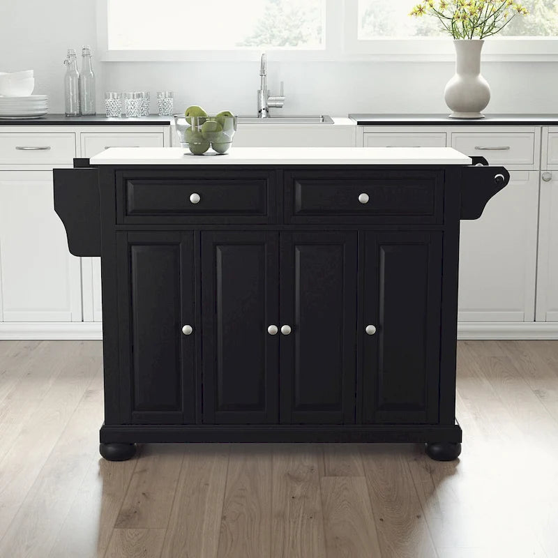 Isla/Carrito de cocina de tamaño completo con encimera de granito - 52 An x 18 Prof x 34 Al