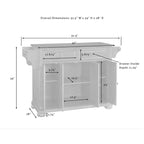 Isla/Carrito de cocina de tamaño completo con encimera de granito - 52 An x 18 Prof x 34 Al