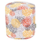 Majestic Home Goods Citrus Blooms Indoor / Outdoor Ottoman Pouf 16 L x 16 W x 17 H