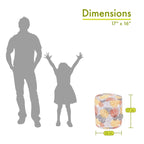Puf otomano de interior/exterior Citrus Blooms 16 L x 16 An x 17 Al