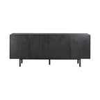 Aparador Consola de 79 Pulgadas con 4 Puertas, Negro
