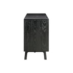 Aparador Consola de 79 Pulgadas con 4 Puertas, Negro