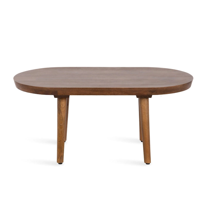 Mesa de centro ovalada de madera Conan