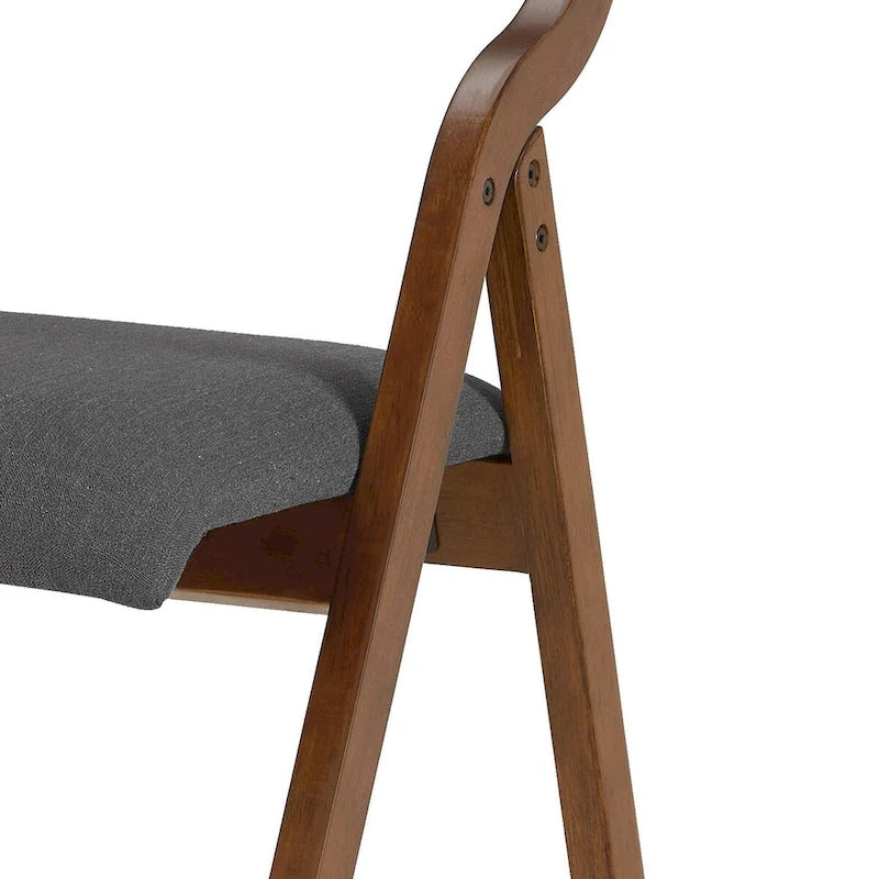 Sillas de comedor plegables tapizadas de 2 piezas, sillas de madera que ahorran espacio - Paquete de 2