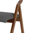Sillas de comedor plegables tapizadas de 2 piezas, sillas de madera que ahorran espacio - Paquete de 2