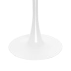 Mesa de comedor redonda Bristol 36 para 4 con tablero de MDF y base moderna de hierro blanco para cocina y comedor